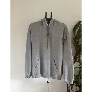 RARE Vintage Adidas 90s Minimalist Men's Heather Grey Pullover Hoodie - Large